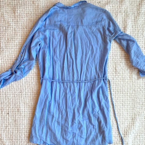 H&M | bleu shirt dress - Picture 2 of 4